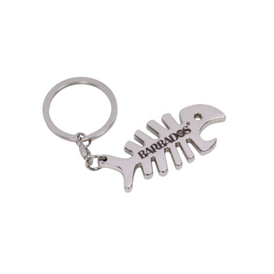 Fish Bone Metal Keyring